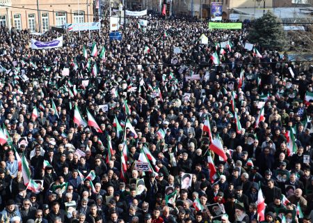 ویدئو | حضور باشکوه مردم دیار باکری‌ها در تجمع ۲۲ دی